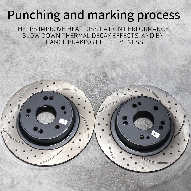 혼다 어코드 에어로덱 쿠페 유로 R 하이브리드 플러그인 타입 R 액티 CRV용 무소음 브레이크 진동 해결 자동차 부품 브레이크 디스크