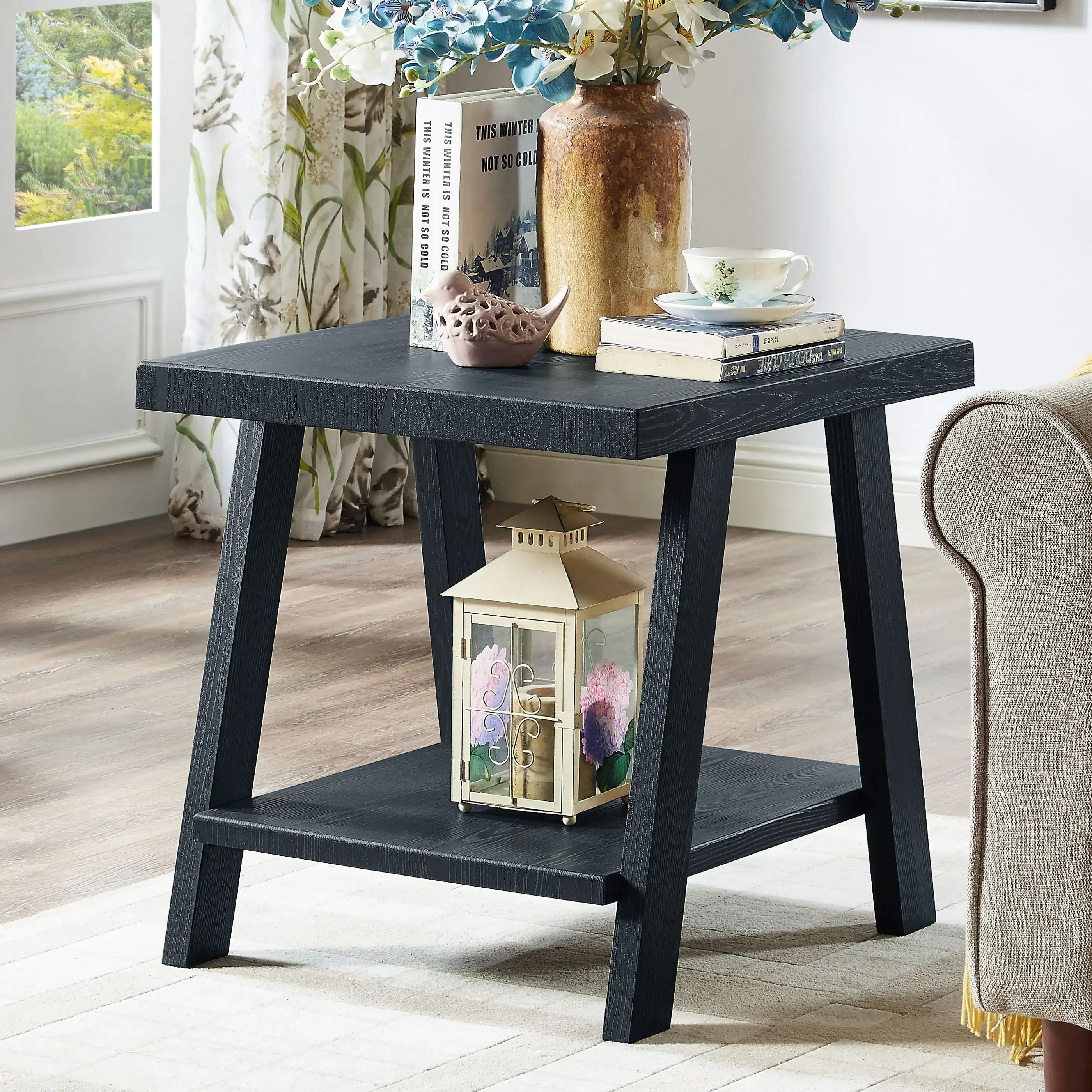 

Черная деревянная мебель Roundhill Furniture в Афинах