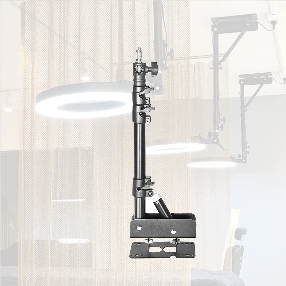 Wall Mounted Boom Arm Stand 110cm Extendable Strobe Lighting Gears Holder Flexible for Home Studio SPA Beauty Salon Massage Lamp