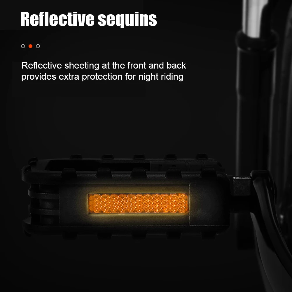 Universal Bicycle Platform Pedals with Reflector Mountain Road Bike Pedal for Folding Bike Electric Vehicle Riding Accessories
