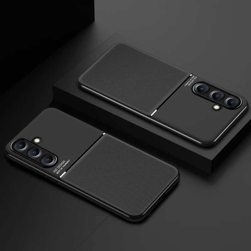 Deluxe Leather Magnetic Phone Case - Matte Anti-Slip Finish