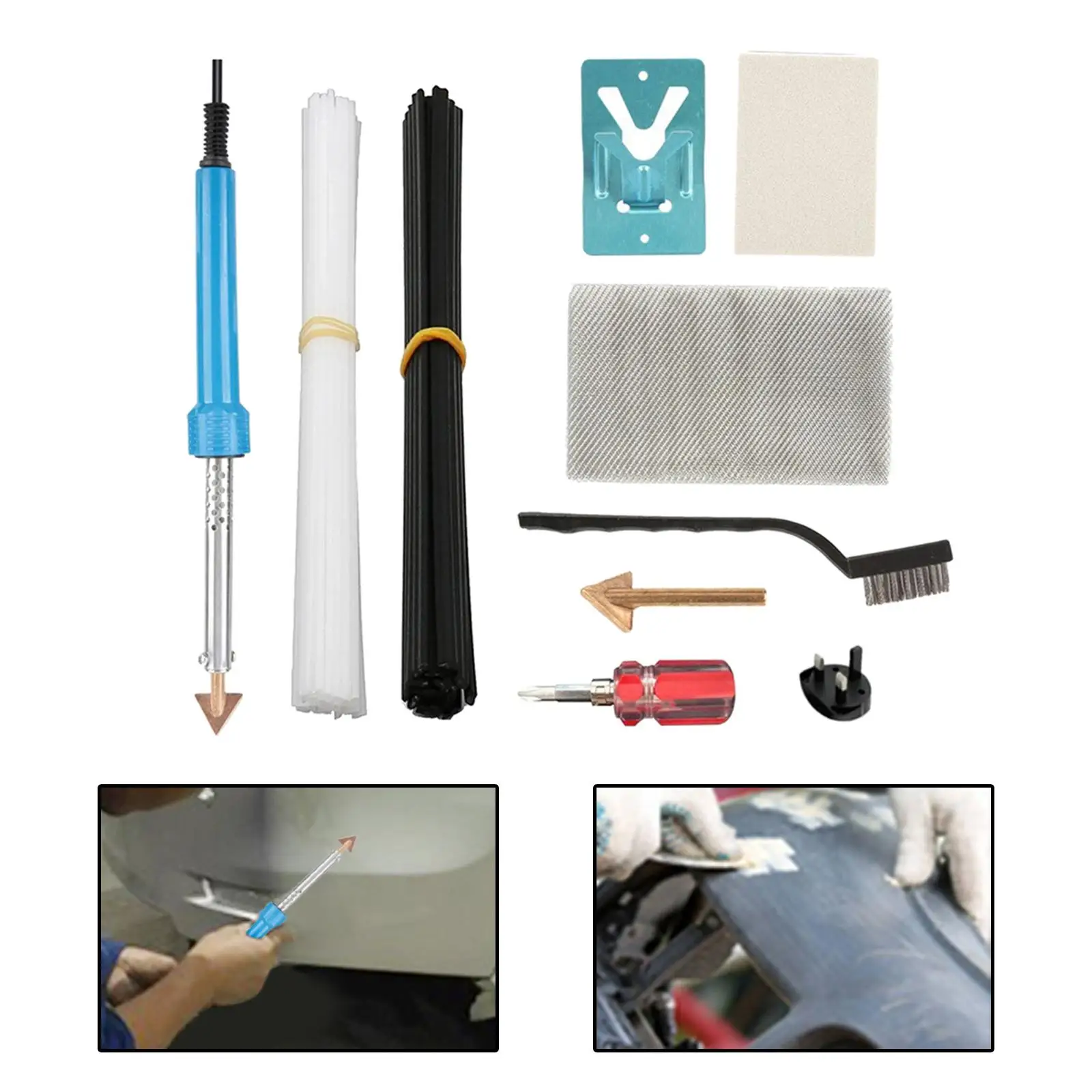 Plastic Welding Kit Portable 1 Metal Mesh Quick Heating Welder Tools for Arts Crafts