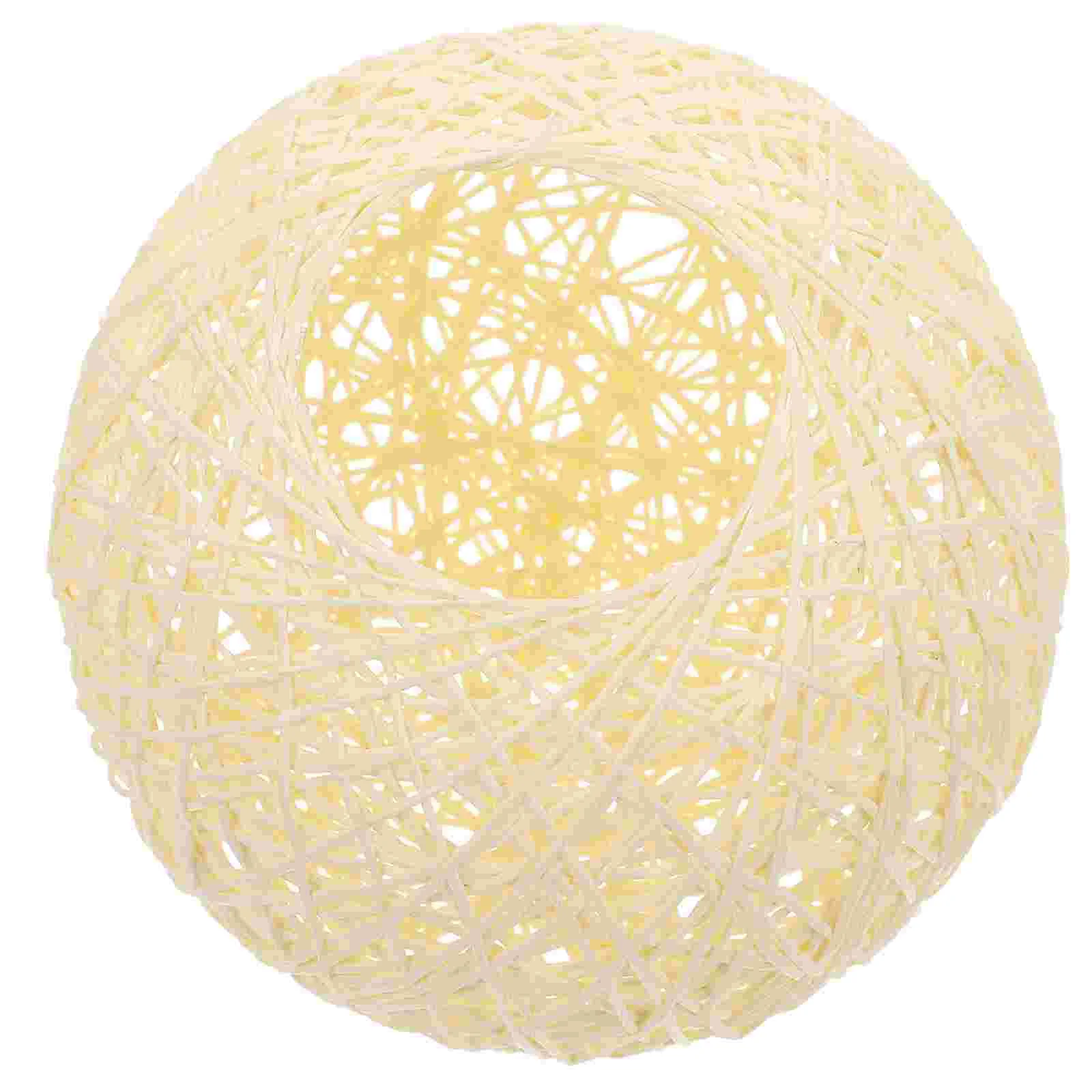 

Shade Lamp Light Pendant Lampshade Rattan Cover Wicker Shades Woven Ceiling Chandelier Basket Vintage Hanging Table Cage Wall