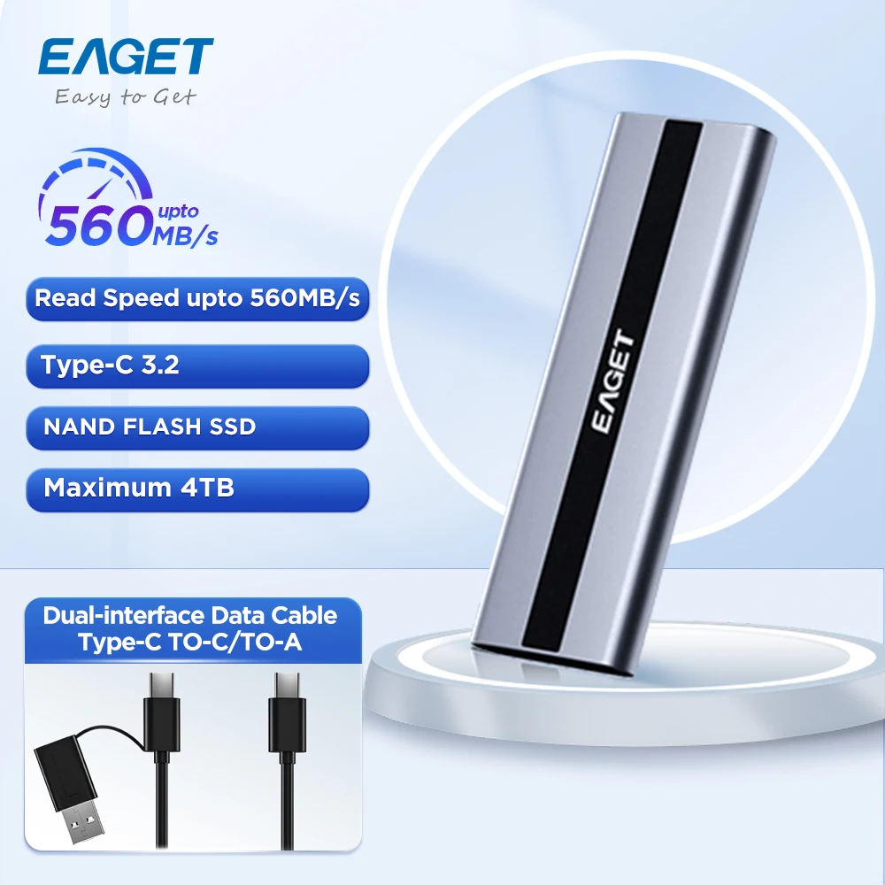 HIKSEMI SSD Externe Portable 2TO, Vitesse de Lecture jusqu'à 560 Mo/s, USB 3.1/Type C Ultra