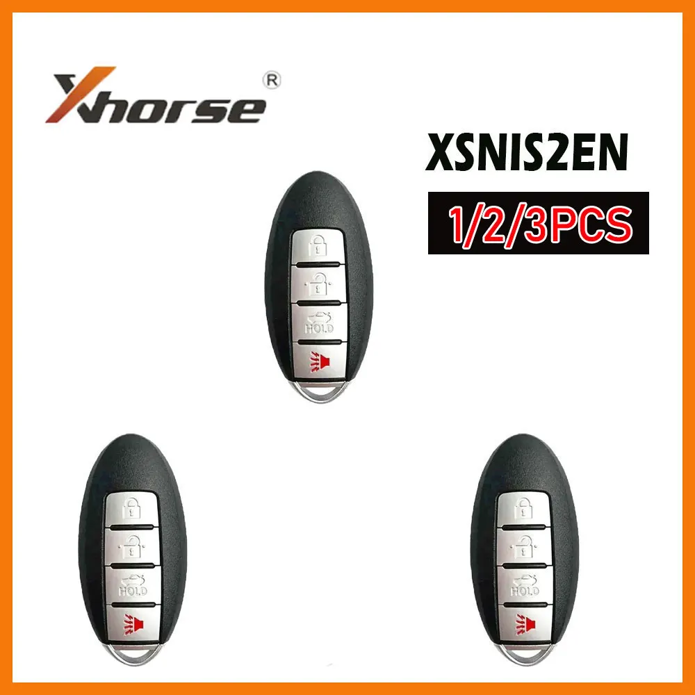 

1/2/3 шт. Xhorse XSNIS2EN смарт-ключ N I.S стиль 4-кнопочный универсальный пульт дистанционного управления функция приближения для VVDI ключ инструмент английская версия