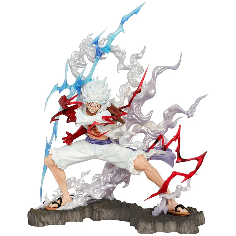 thumbnail image 1 of 28cm One Piece Figure Sun God Gear 5 Nika Luffy Action Figure GK Thunderbolt Monkey D Luffy Model PVC Collectible Toy, 1 of 2