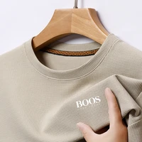 T-shirt à manches courtes pour hommes, décontracté et à la mode, haut confortable à col rond, nouvelle collection été 3