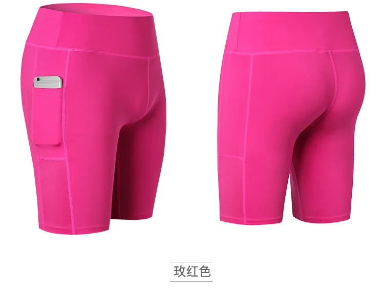 Womens Yoga Shorts - Quick Dry Fitness Biker Running Shorts with Pocket
