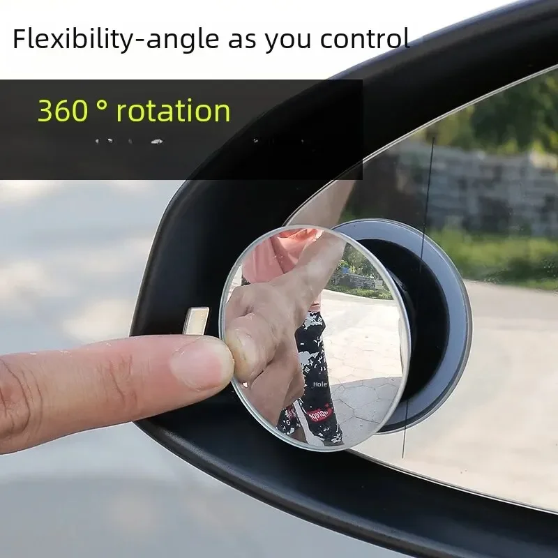 Car Rearview Mirror Small Circular Frameless High-definition Auxiliary Wide-angle Convex Surface wide angle mirror anti glare rear view mirror