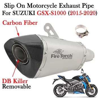 Slip On For SUZUKI GSX-S1000 GSX-S1000F GSX S1000 S1000F 2015 - 2019 2020 Motorcycle Exhaust Pipe Escape Moto Muffler DB Killer