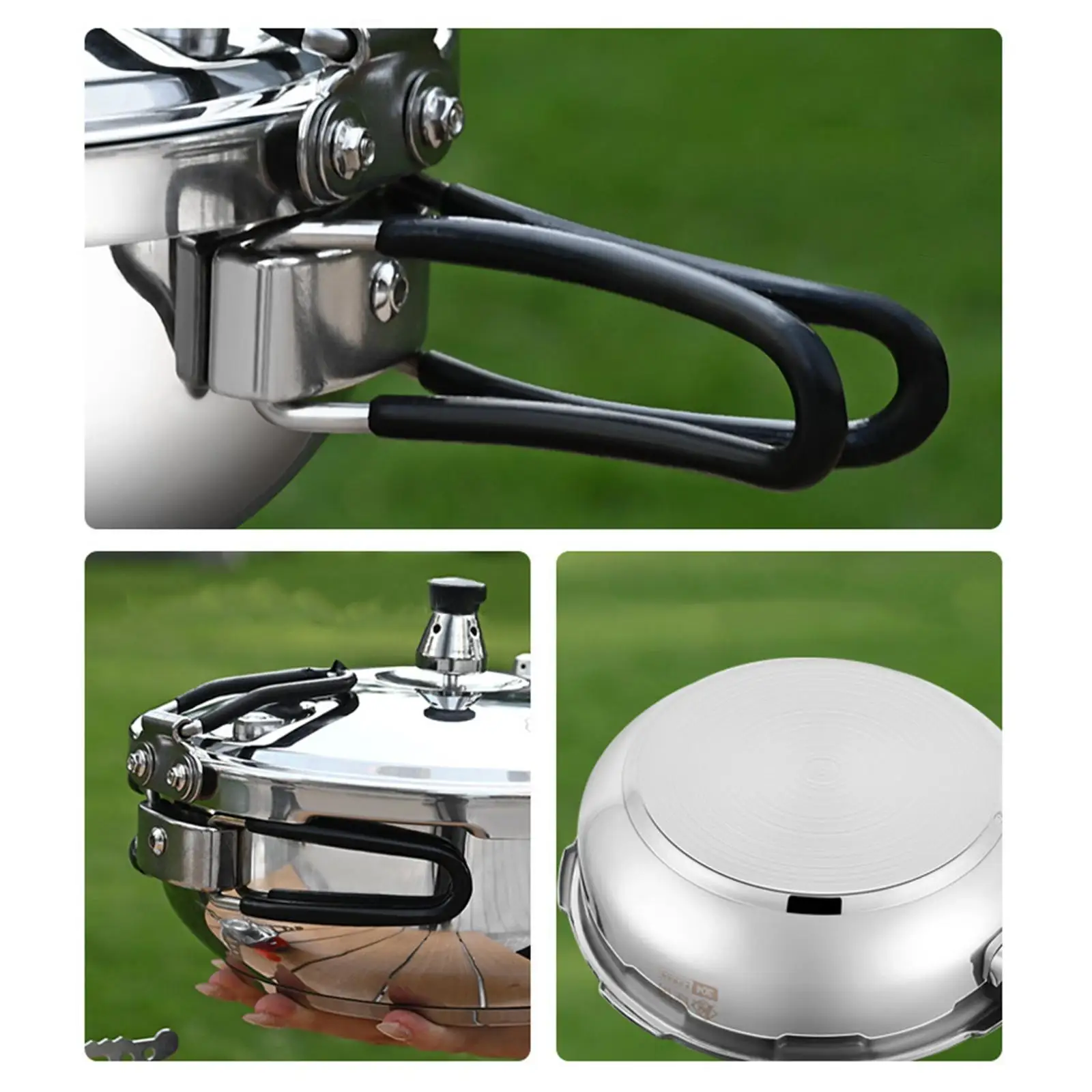 Stovetop Pressure Cooker for Gas or Induction Stoves Anti Scald Handle Rice Cooking Pot Pressure Canner Cooking Utensils