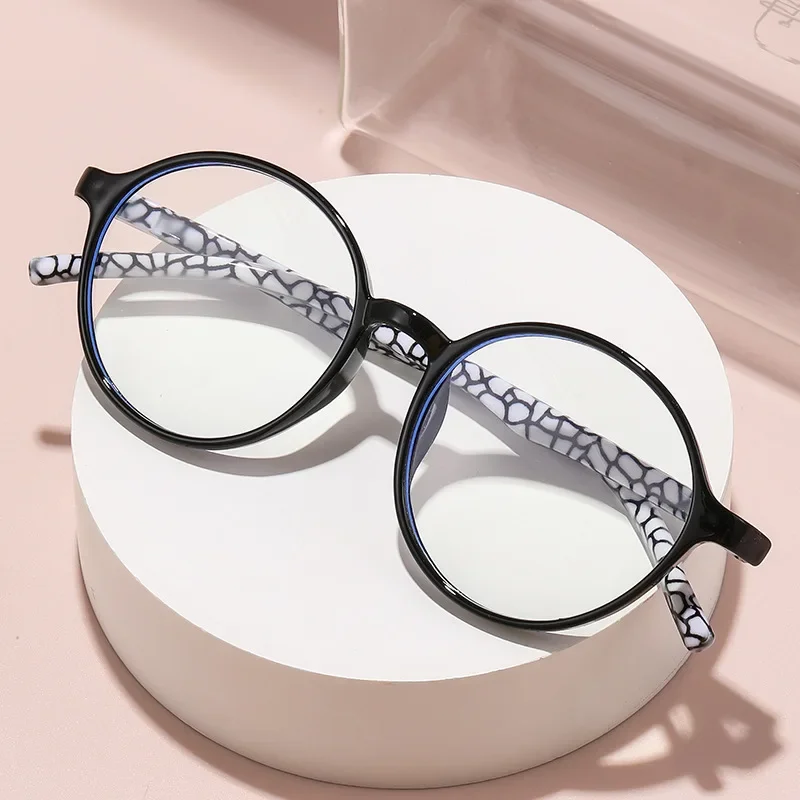 Chic Oversized Round Blue Light Blocking Reading Glasses
