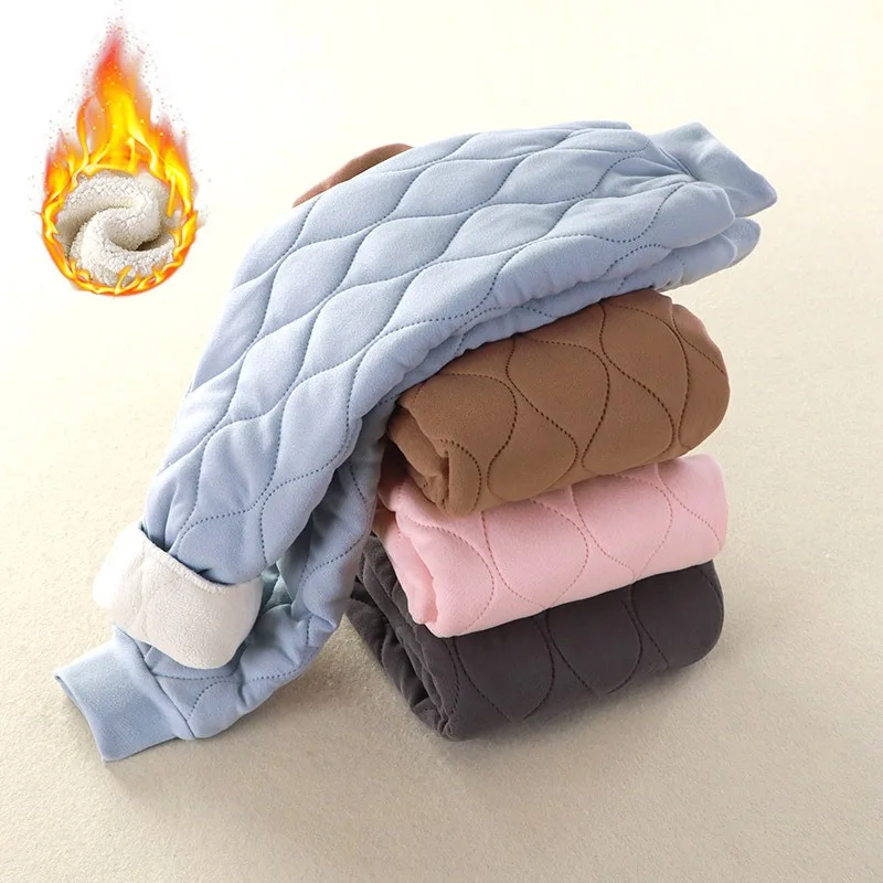 Sweet Girls Pants Kids Boys Thick Warm Trousers Autumn Winter Children Casual Solid Color Warm Pants Girls Leggings Pajama
