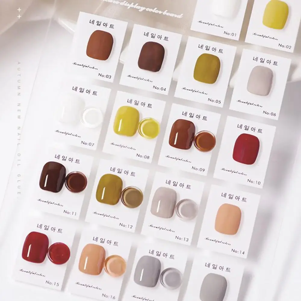 Cloud Clear Display Card Round Shape Manicure Nail Polish Gel Display Tablet Nail Color Showing Glass Color Card Nail Art Tool