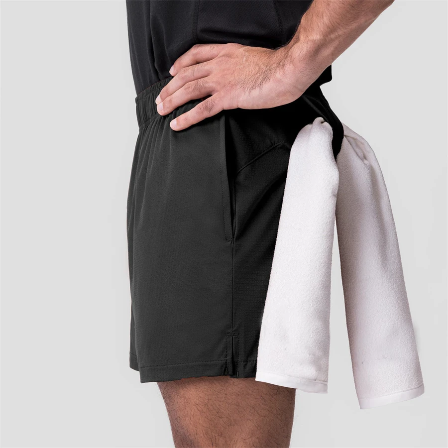 2023 Summer New Gym Jogging Exercise Shorts Men Sports Fitness Quick-drying Multiple pockets Running Shorts