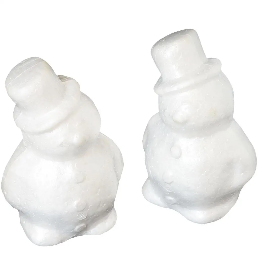 

2Pcs Snowman Foam Polystyrene Craft Trees Smooth for , Floral