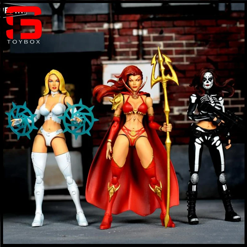

2024 Q2 Executive Replicas 1/12 Scale LA MUERTA Chaotica Lady Satanus Action Figure Model 6-inch Female Soldier Action Figure
