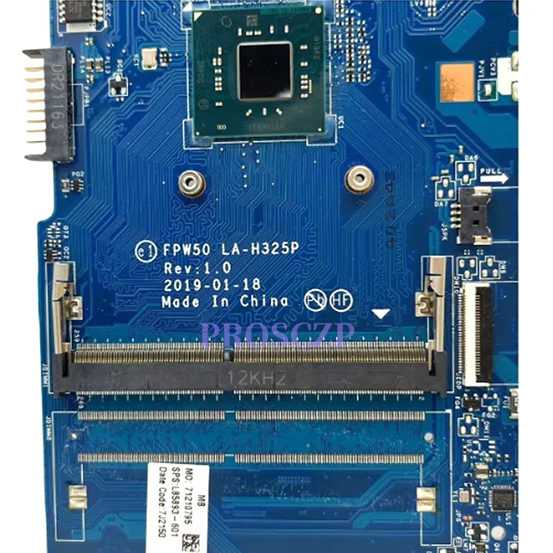 HP 15-DW 15S-DU 노트북 메인보드용 FPW50 LA-H325P L51988-601 L51989-601 마더보드 UMA PentN5000 WIN 100% 작동