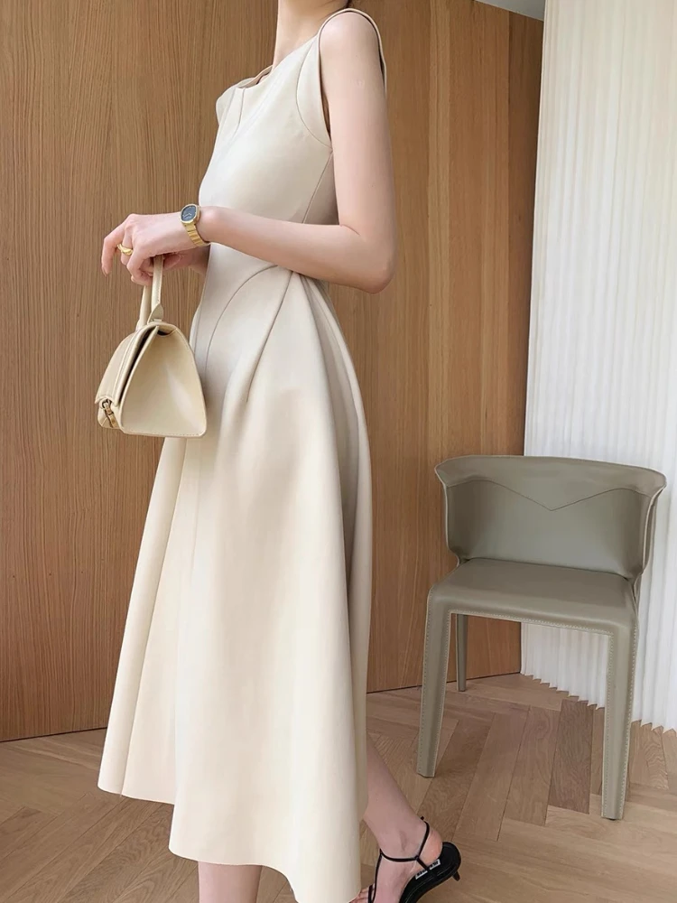 Vintage Casual A-Line Woman Midi Dresses Women Elegant O