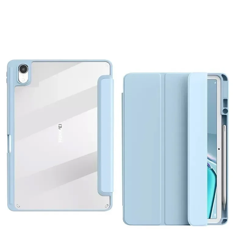 Couro Inteligente Tampa Traseira Dobrável para Huawei Matepad 11 Case com Suporte de Caneta Acrílico 11.5 Btk-w09 W00 pu - Imagem 3
