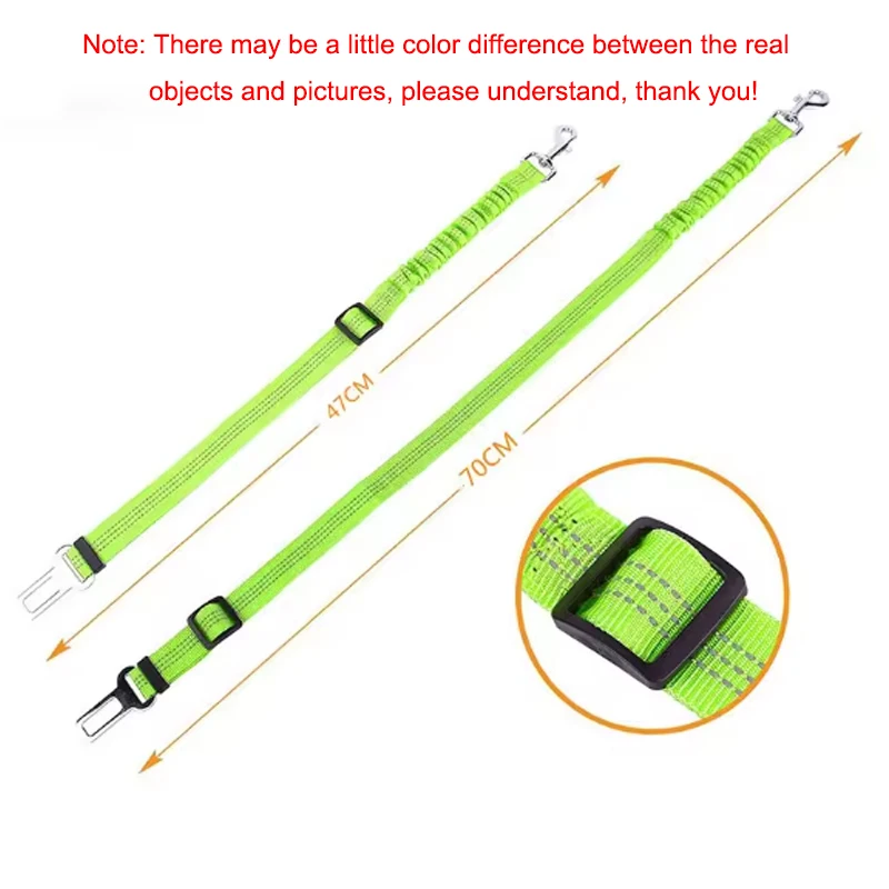 Pet Supplies Car Seat Belt Dog Traction Seat Belt Cushioned Elastic Safety Rope Traction Leaf Dog Leaf