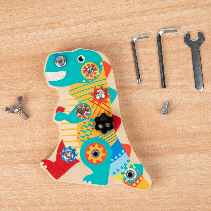 Montessori Daily Life Teaching Aid Screw Twisting Workbench Hand Eye Coordination Classification Matching Toy