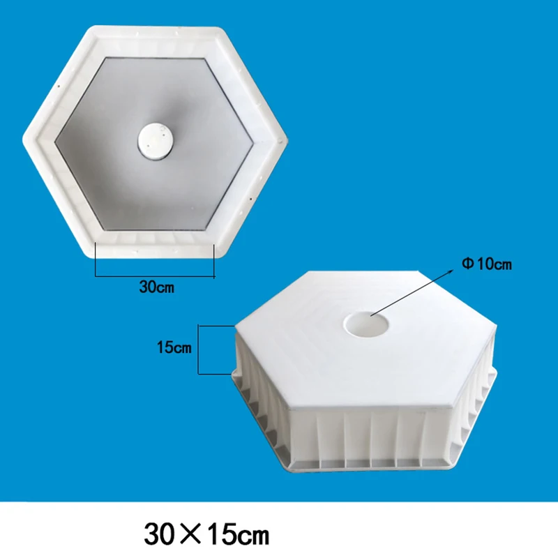 Three Hole Hexagonal Highway Slope Protection Cement Mold Hexagonal Brick Plastic Mold Box Grass Planting