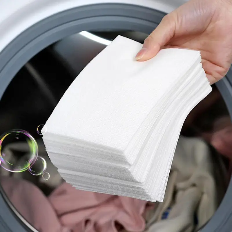 60Pcs Laundry Tablets Decontamination Laundry Bubble Paper For Washing Underwear Clothes Clean Detergent Sheet Washing Machine