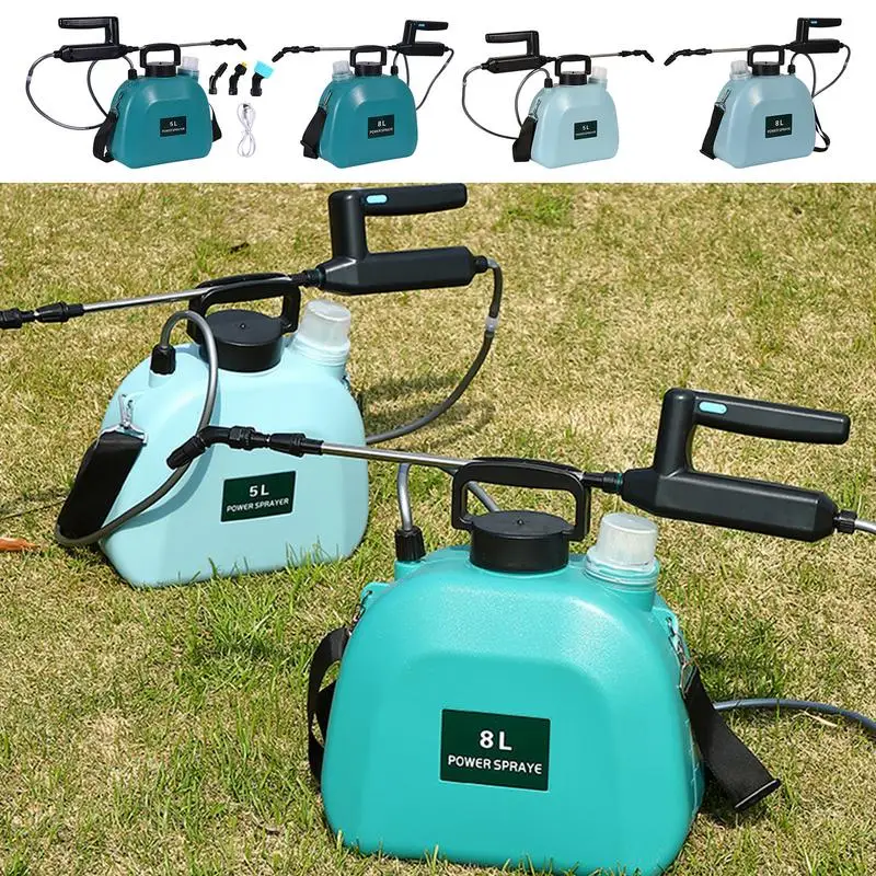 

Electric Pressure Sprayer Potable Garden Sprayer 3 Mist Nozzles Retractable Wand Telescopic Electric Yard Sprayer