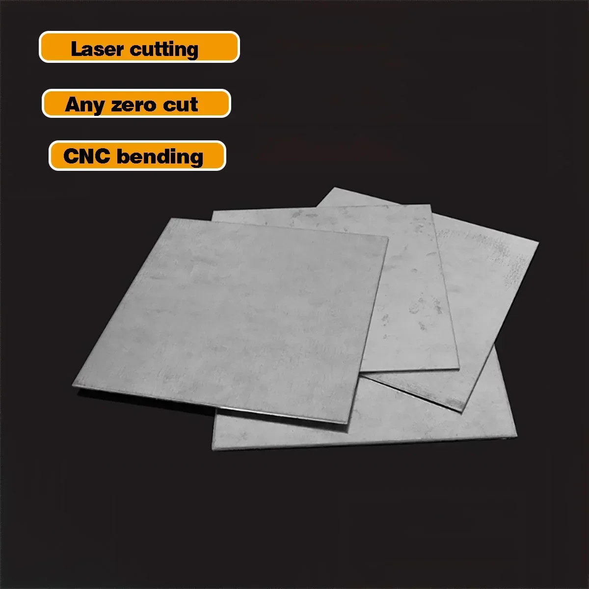 Verzinktes Eisenblech 1mm 2mm 3mm Dick Quadratische Platten 100x100 bis 300x300mm für Fertigungszwecke – Detail 5