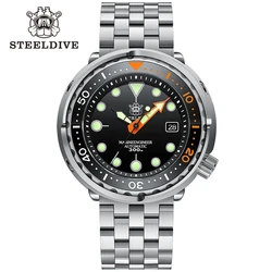 Steeldive SD1975C New Arrival 47.5mm Two-tone Ceramic Bezel 300m Waterproof Stainless Steel NH35 Tuna Mens Dive Watches