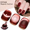 MEET ACROSS Pink Red Cat Eye Gel Nail Polish 7ml Jelly Amber Cat Magnetic Gel Nail Soak Off UV LED Semi Permanent Gel Nail Art 2