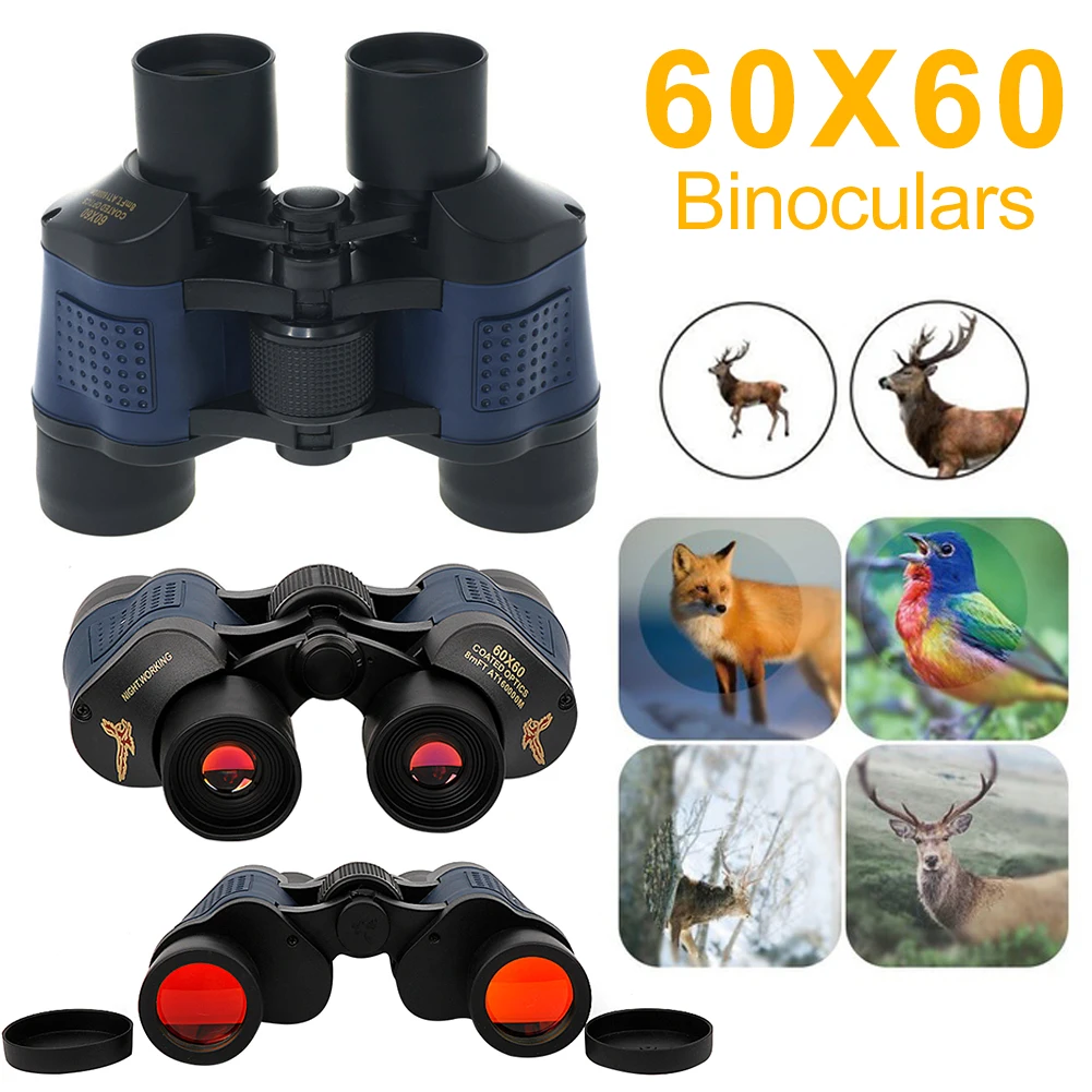 60x60 Binoculars HD High Power Telescope Professional Powerful Binoculars for Bird Watching Travel Hunting Football Games