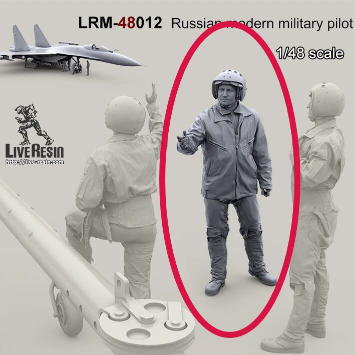 

Литье под давлением в масштабе 1/48 современный российский военный пилот-2 (без самолета) микро-сцена с самособранными неокрашенными игрушками GK хобби