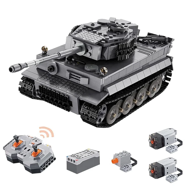 WW2 German Military Battle Tank Model Building Blocks Technical Blocks Tracked Armored Vehicle Army Soldier Bricks Toys for Boys 6