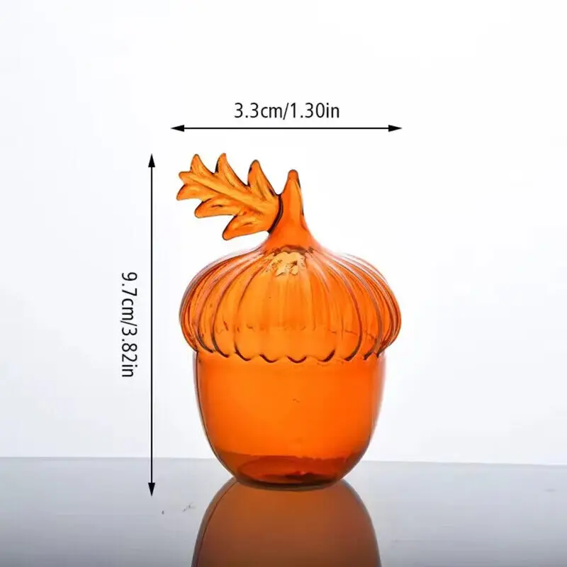 1pc Fruit Shaped Glass Vase Aromatherapy Bottle Vase Creative Pomegranate Pear Shaped Bottle Vase Home Decoration Flower Vase 6