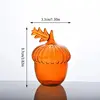 1pc Fruit Shaped Glass Vase Aromatherapy Bottle Vase Creative Pomegranate Pear Shaped Bottle Vase Home Decoration Flower Vase 6