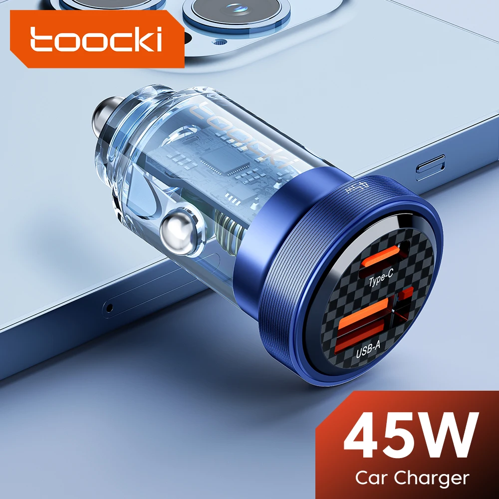 45W USB C Car Charger QC3.0 Quick Charge PD Fast USB Type C Car Phone Charger For iPhone iPad Xiaomi POCO Huawei Samsung car charger car phone charger phone charger phone charger adapter
