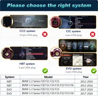 Carplay sans fil Android 14 pour BMW F20 F30 F21 F22 F31 F32 F33 F34 F36 NBT EVO Lecteur multimédia autoradio écran GPS 3