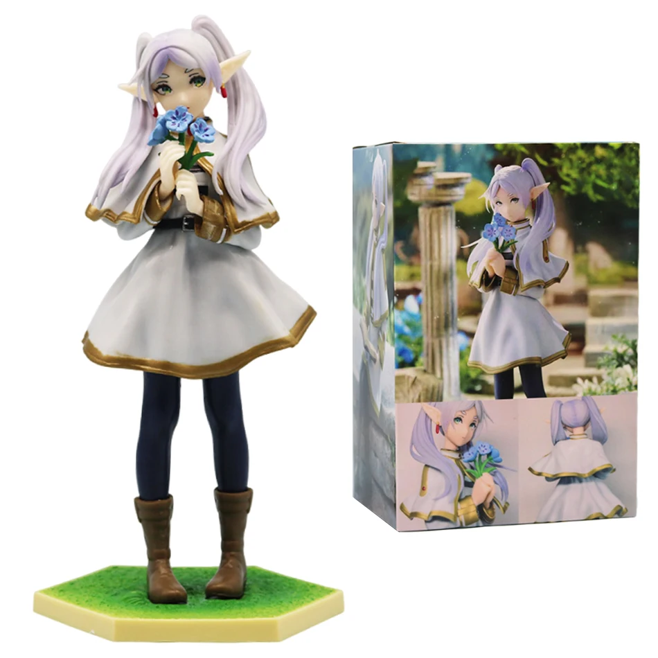 Frieren Q-Version Magician Elf Figurine - PVC Anime Character Ornament Toy Gift