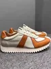 Comfortable Mens Genuine Leather Sneakers Spring Summer Lace Up Spliced Designer Casual Shoes Thick Bottom Jogging Walking Shoes 3
