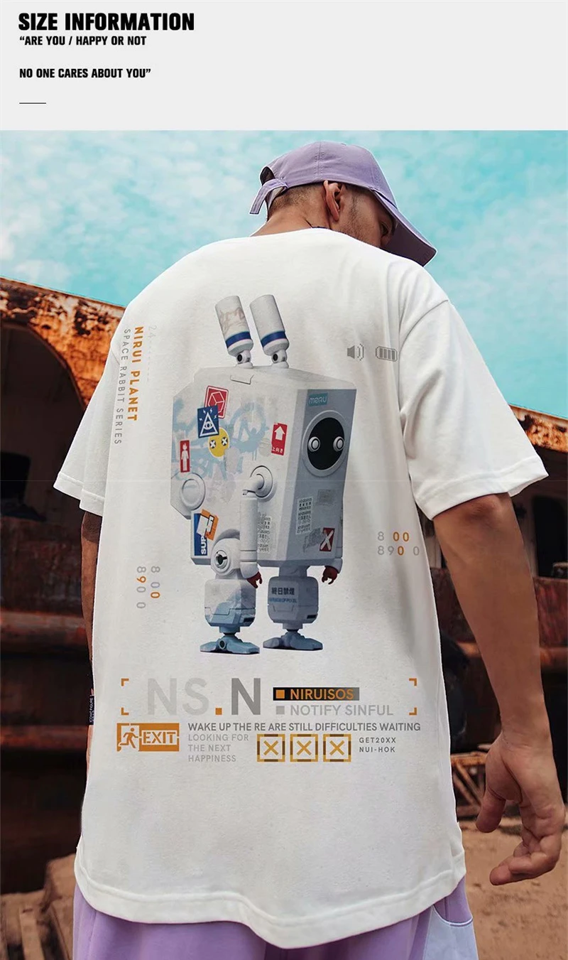 【2plan】Light Robot Printing Short Sleeve T-shirt Amazon.com: CafePress Pop Art Robots Light T Shirt Men's
