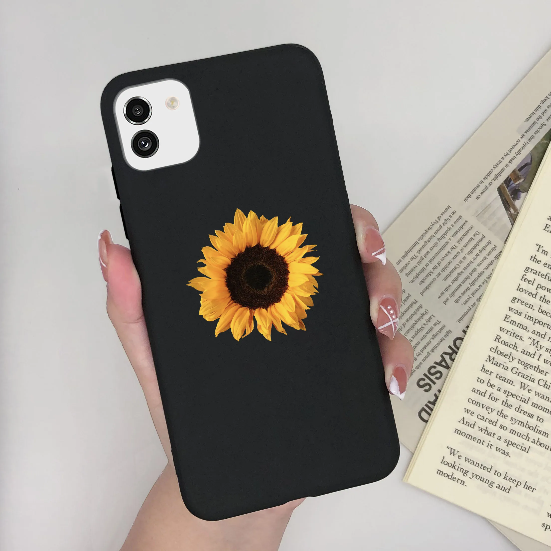 Cute Painted Soft Silicone Bumper Cover for Samsung Galaxy A03 Series