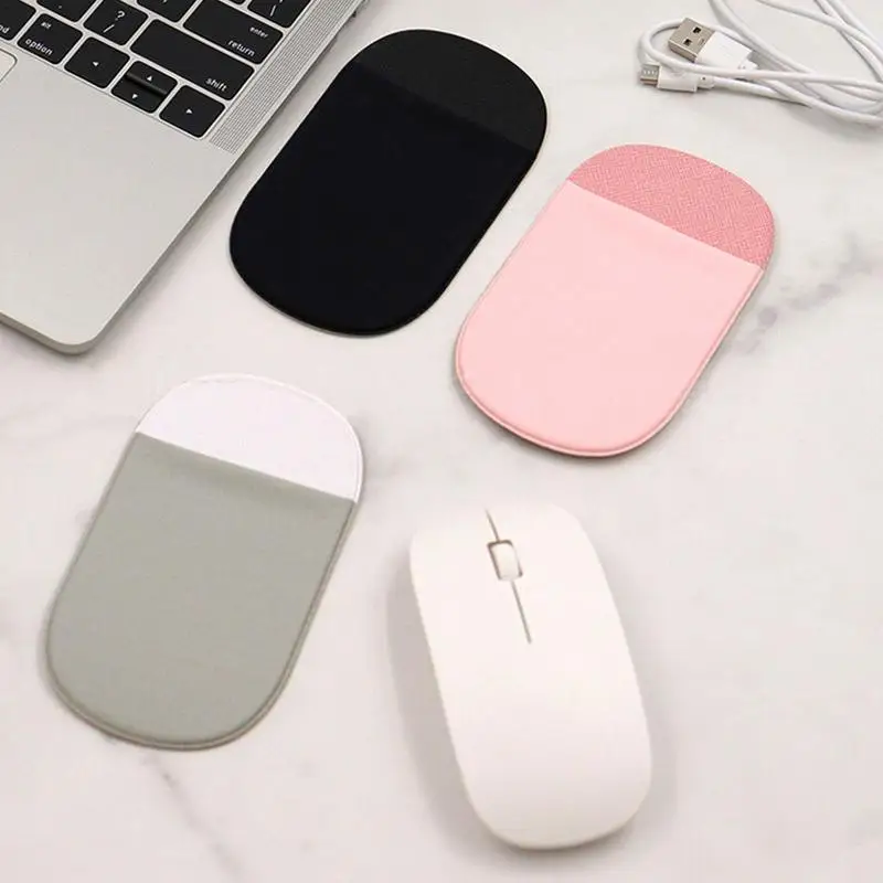 New Slim Mouse Holder Adhesive Elastic Case Pen Stick Cover Lycra Fabric Pocket Sleeve Pouch For Laptop Tablet Wireless Mice 4