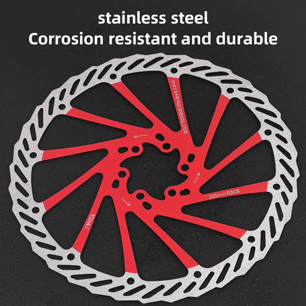VXM 자전거 브레이크 디스크 브레이크, MTB DH 디스크 로터, 유압식 브레이크 패드, 플로트 다색 브레이크 패드, 자전거 부품, 160mm, 180mm, 203mm