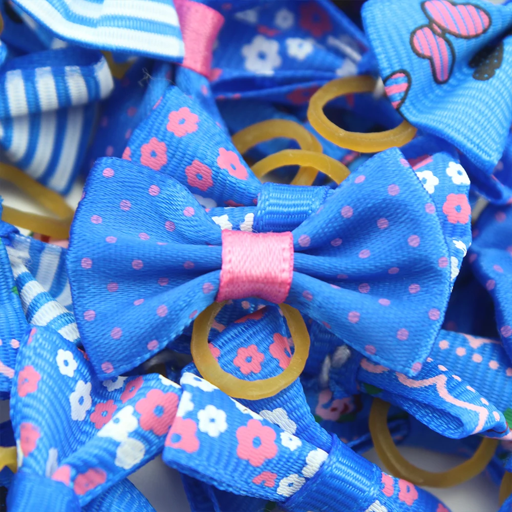 10/20PCS Pet Dog Cat Puppy Grooming Bows Pet Hair Accessories Decorate Rubber Bands Puppy Cats Dogs Bows Headwear Pet Items 3