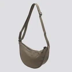 Elegant Nylon Hobo Crossbody Bag - Designer Shoulder Tote with Large Capacity (Olive Green)
