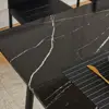 Nordic Rectangular Dining Table PVC Marble Surface Coffee Table Modern Simple Study Desk Multifunction Office Conference Tables 5