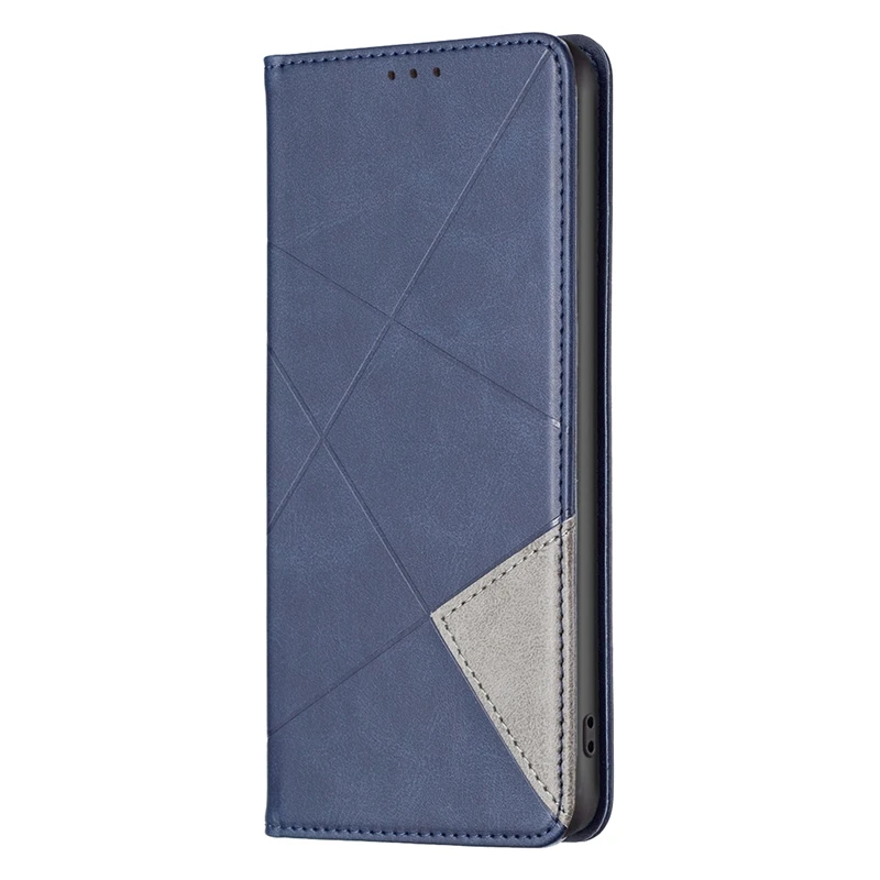 Stylish Solid Color Leather Wallet Phone Cover with Magnetic Closure