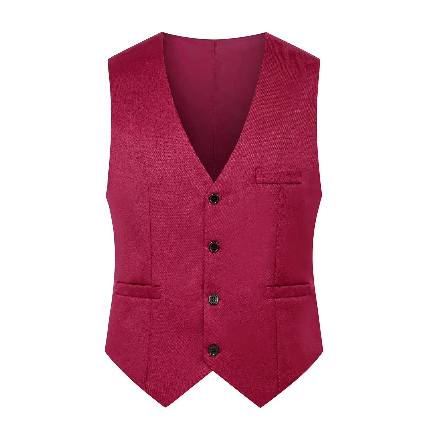 2024 Spring and Autumn New Style British Fashion Men's Suit Vest Slim Waistcoat Men's Vest Korean Style Suit Vest 4
